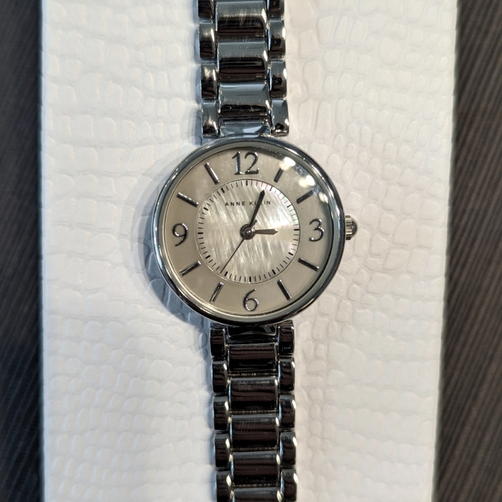 Anne Klein Mother of Pearl Stainless Steel Women's Watch